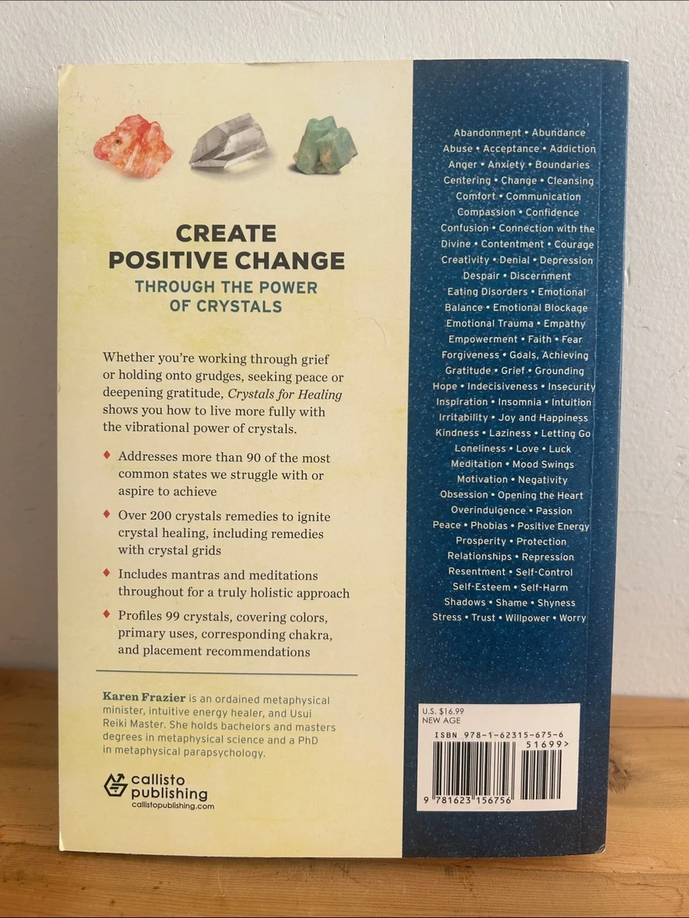 Callisto Blue Cover 'Crystals for Healing' Coffee Table Book